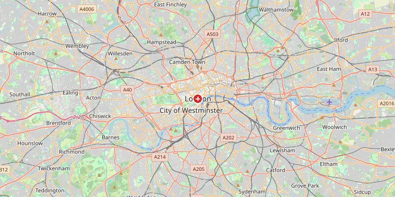 Karte von London mit Höhenmarkierung – OpenStreetMap